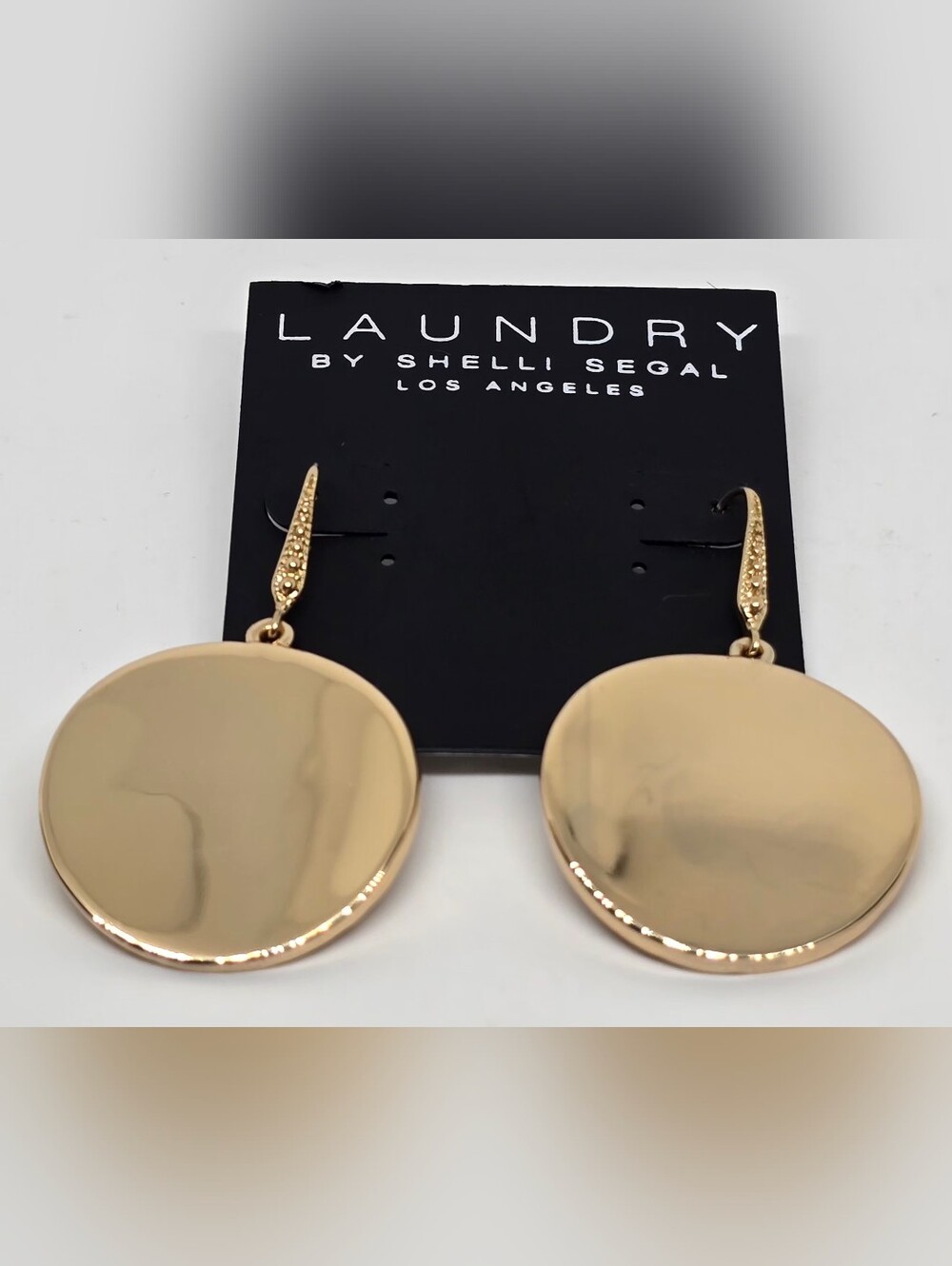 Laundry by Shelli Segal Gold-Tone Disc Drop Earrings